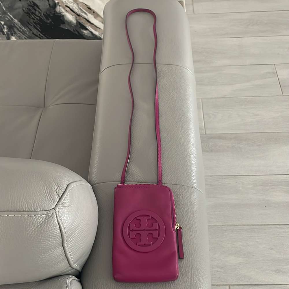 Tory Burch Fuchsia Crossbody Phone Bag